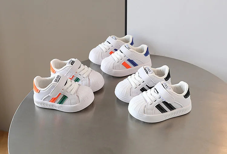 New Baby Shoes Spring Autumn Soft Soled Toddler Shoes Boys Sports Shoes Boys New White Shoes For Girls Breathable Non-slip