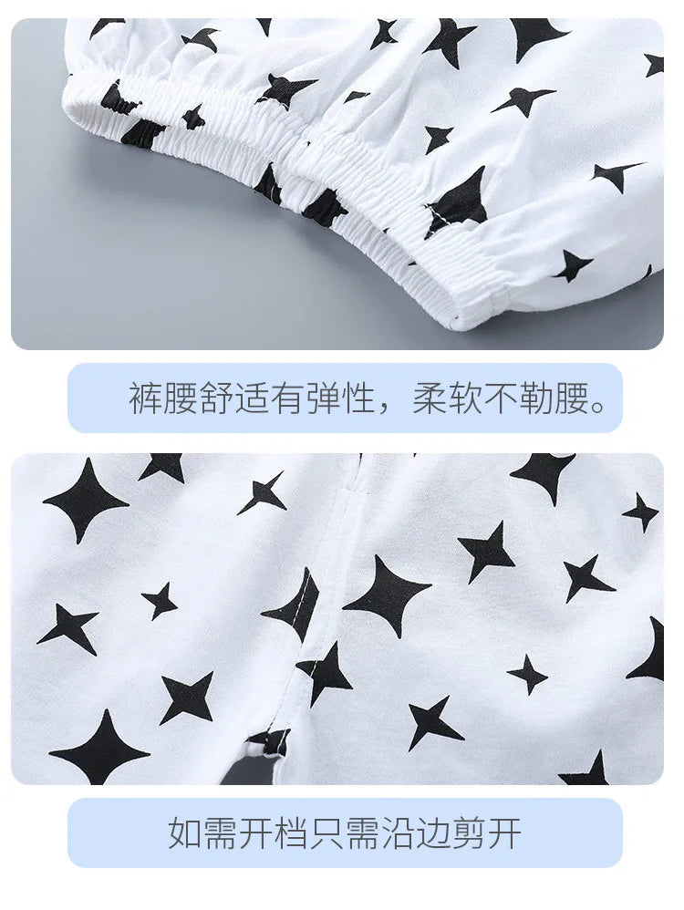 2025 New Summer Children Clothing Set Boys Girls Sleeveless Shorts Children's Suspenders Baby Vest set Kids Clothes
