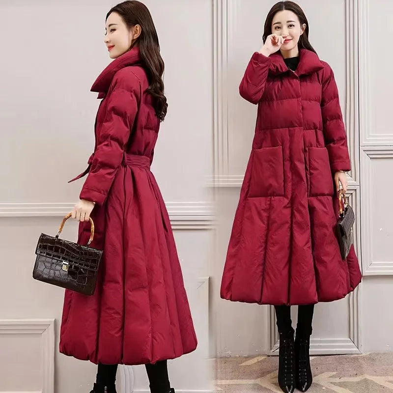 Winter Jacket Women Long Down Jackets Warm Parkas 2024 New Female's Casual Thick Quilted Cotton Puffer Coats Parkas Outwear