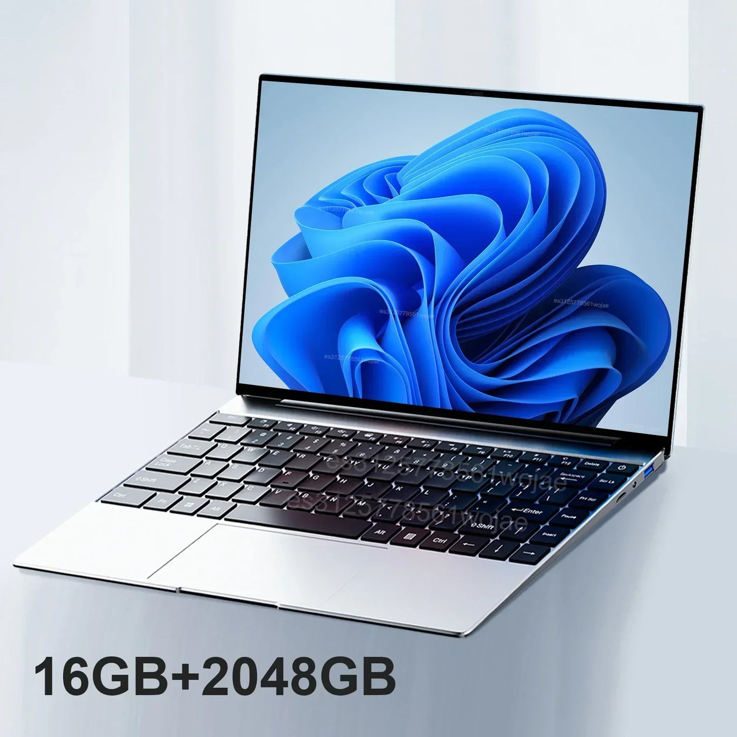 14.1" Ultra Slim Laptop 16GB RAM 2TB SSD Intel N3700 Notebook Gamer Windows 11 Pro 1920*1080 Display Office Study Computer PC