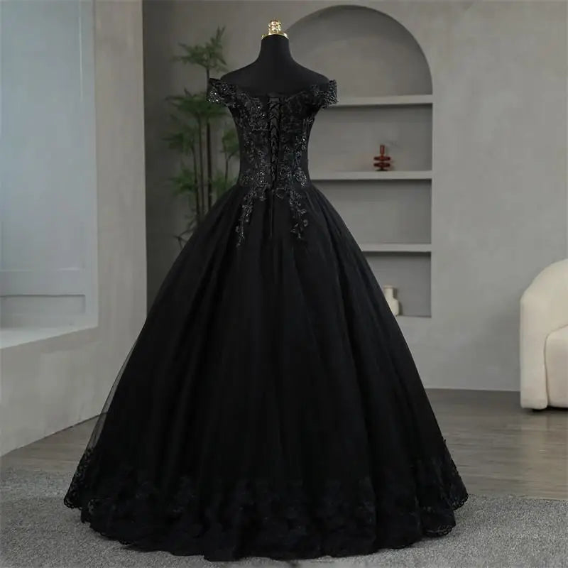Customized Color Sweet 16 Dress Pink Off Shoulder Plus Size Vestido De Noiva Purple Quinceanera Dress Ball Gown Flower Women