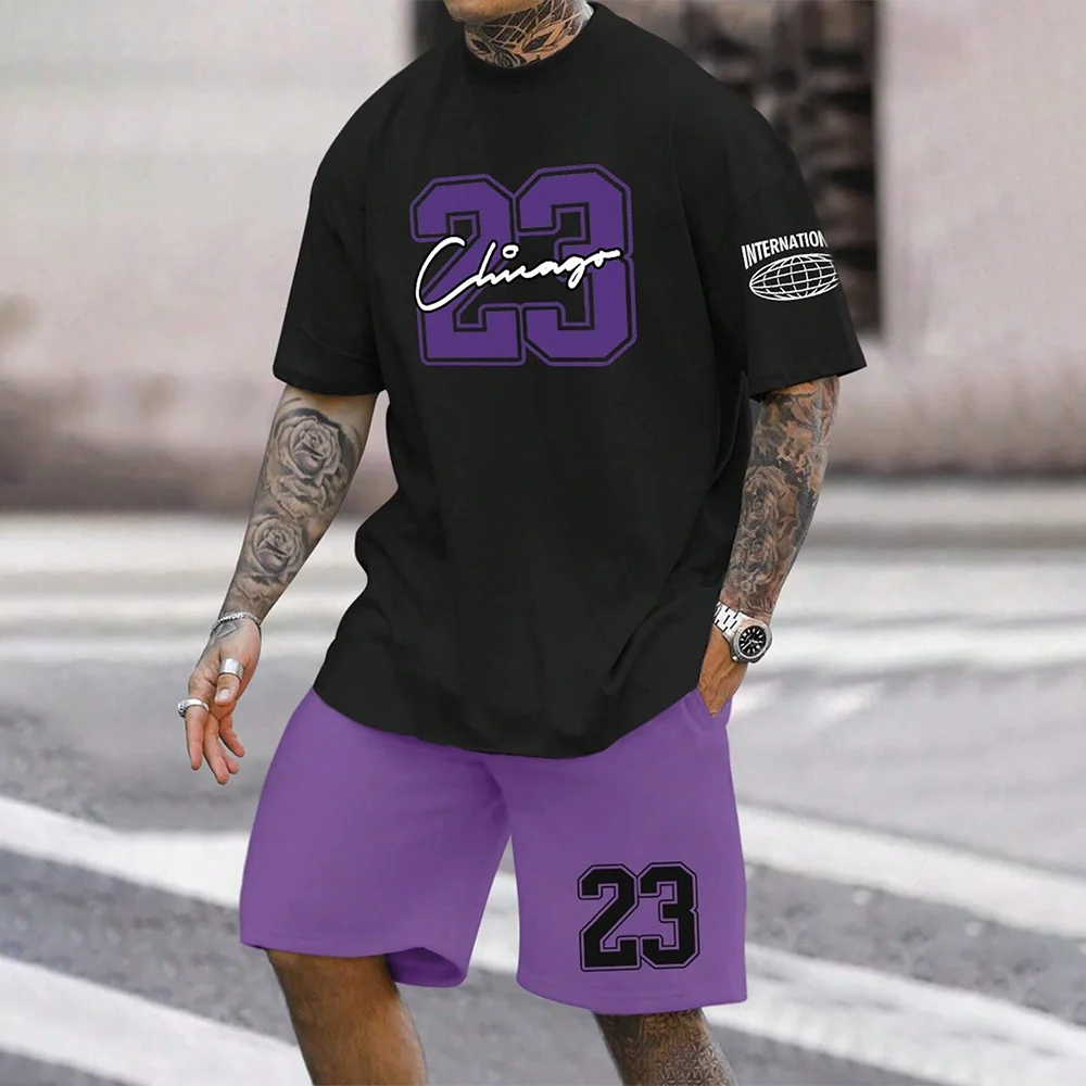 2024 New Fashion 3D Printed Men's Suit Oversized Clothing Short Sleeve Shorts Suit Men's Sportswear Summer Casual Suit