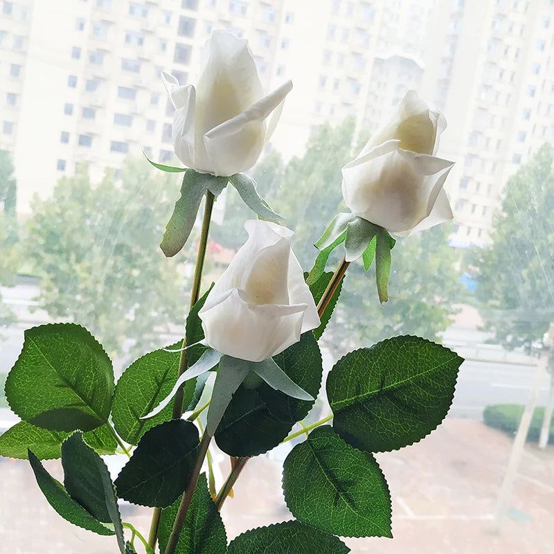 Wedding Decorations 12pcs/Lot Rose Latex Artificial Flowers Floral Silk Real Touch Rose Flowers Home Birthday Party Bouquet