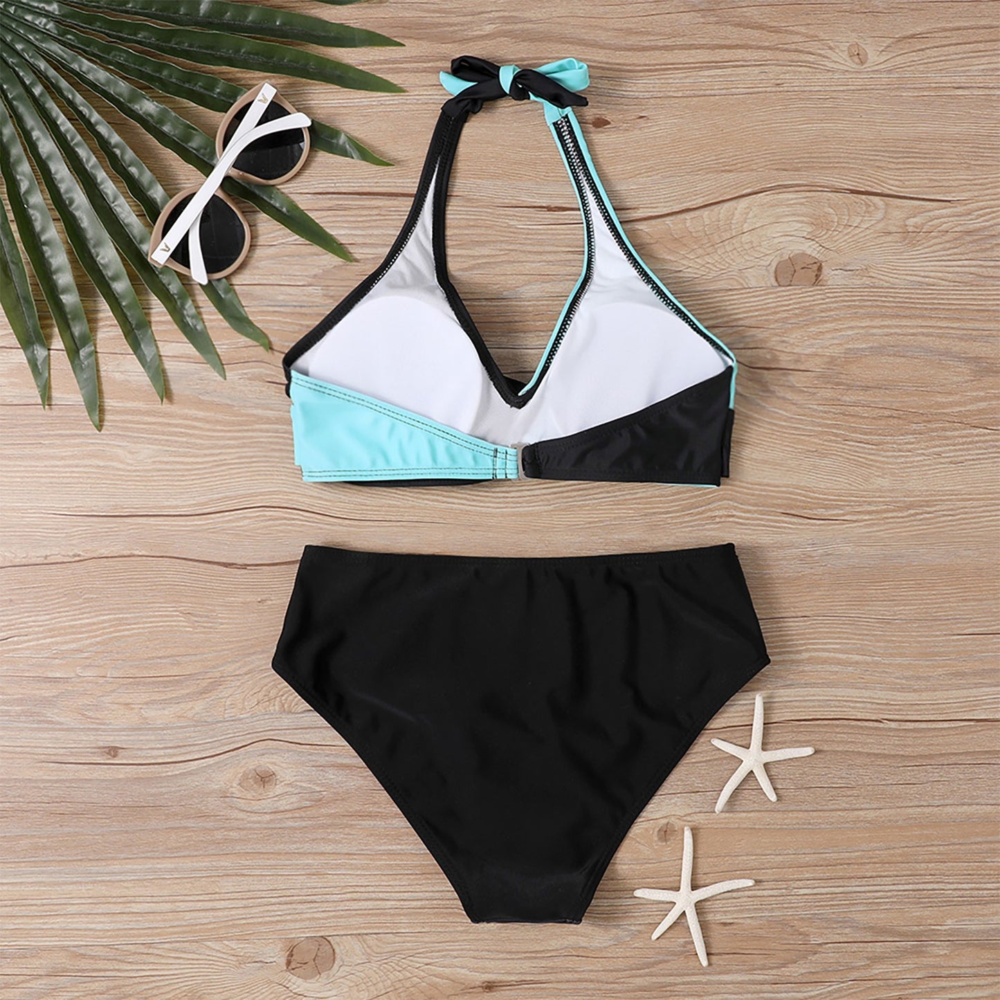 2024 Halter Bikini Set High Waist Swimwear Women Vintage Swimsuit Female Beachwear Summer Push Up Bathing Suit Swimming Bathers