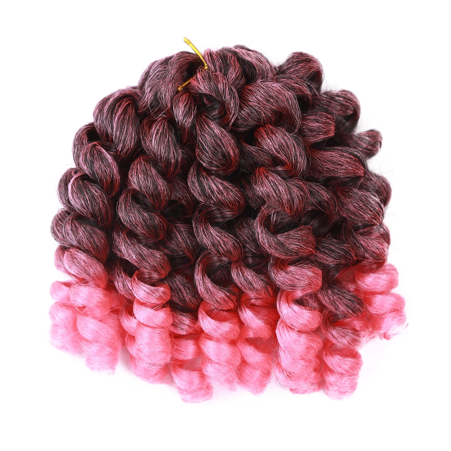Synthetic Ombre Jumpy Wand Curl Crochet Braids Jamaican Bounce For Africa Braiding Hair Extensions Pre-Twisted For Black Women