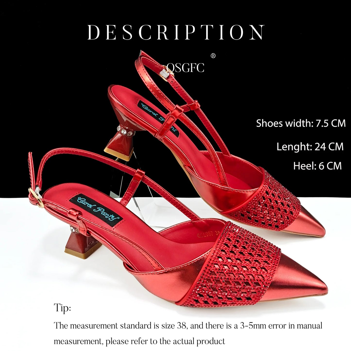 Newest Elegant Mature Style Black Color Party Wedding High Heel Pointed Toe Women Shoes and Bag full of Sequins Decoration