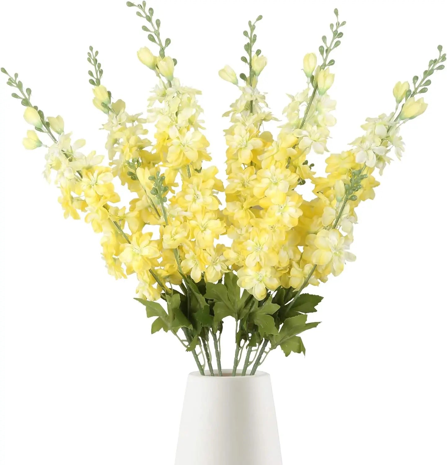 YeeNanee 6pcs Blue Delphinium Artificial Flowers Long Stem Larkspur for Wedding Centerpieces Floral Arrangements Home Vase Decor