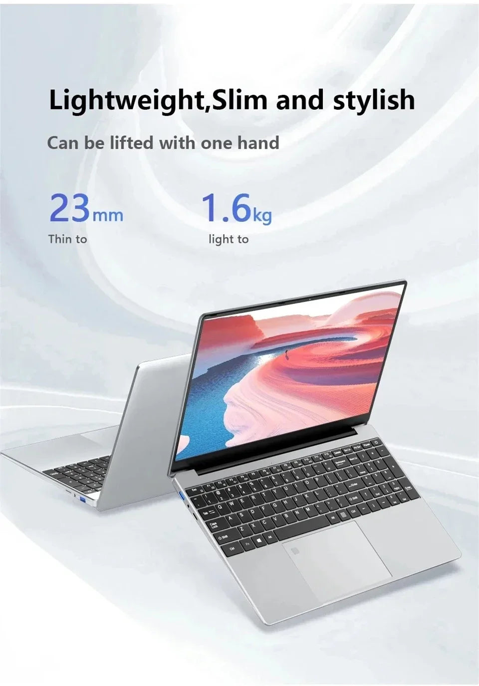 2025 laptop 15.6 Inch Laptop Windows 11 Intel Core i7 8500Y 16GB RAM 1TB SSD Fingerprint Unlock Study Office Pc Laptops