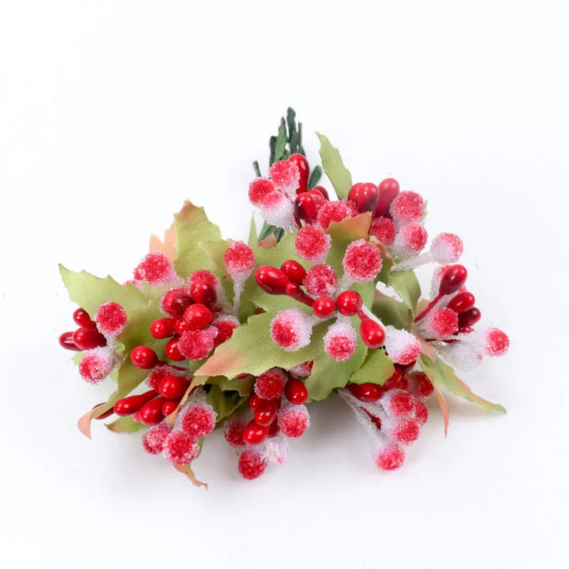 12pcs pearl Berry Artificial Stamen Flower For Wedding Home Decoration Pistil DIY wreath Scrapbooking Craft Fake Flowers