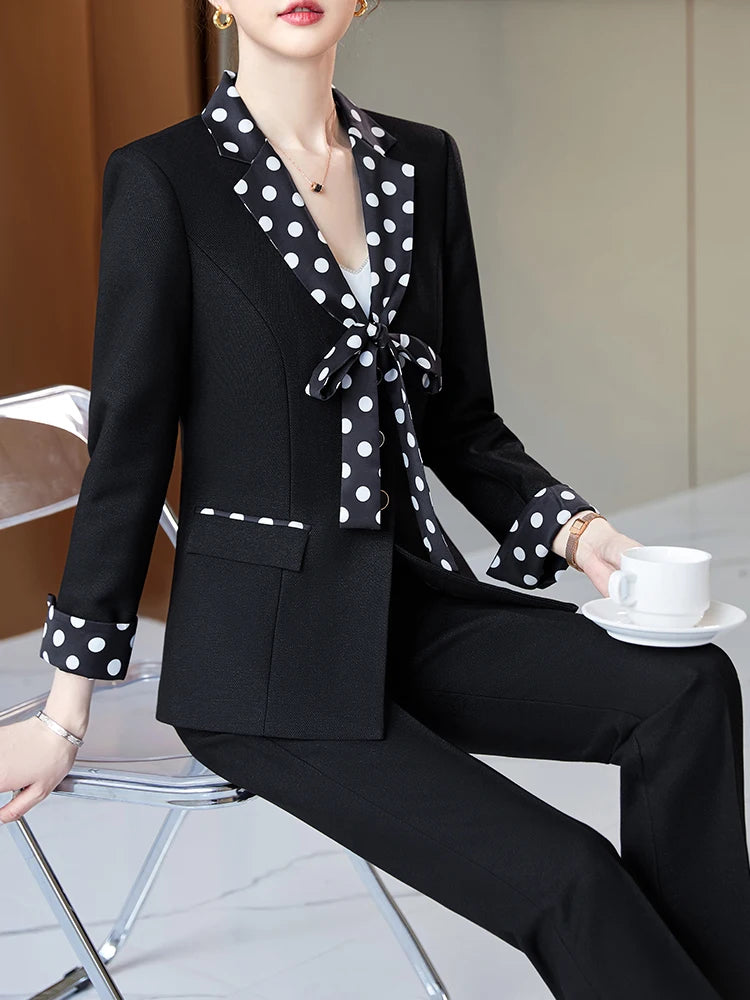 Elegant Black Green Purple Formal Jacket And Pant Suit Blazer Women Female Office Ladies Business Work Wear 2 Piece Set