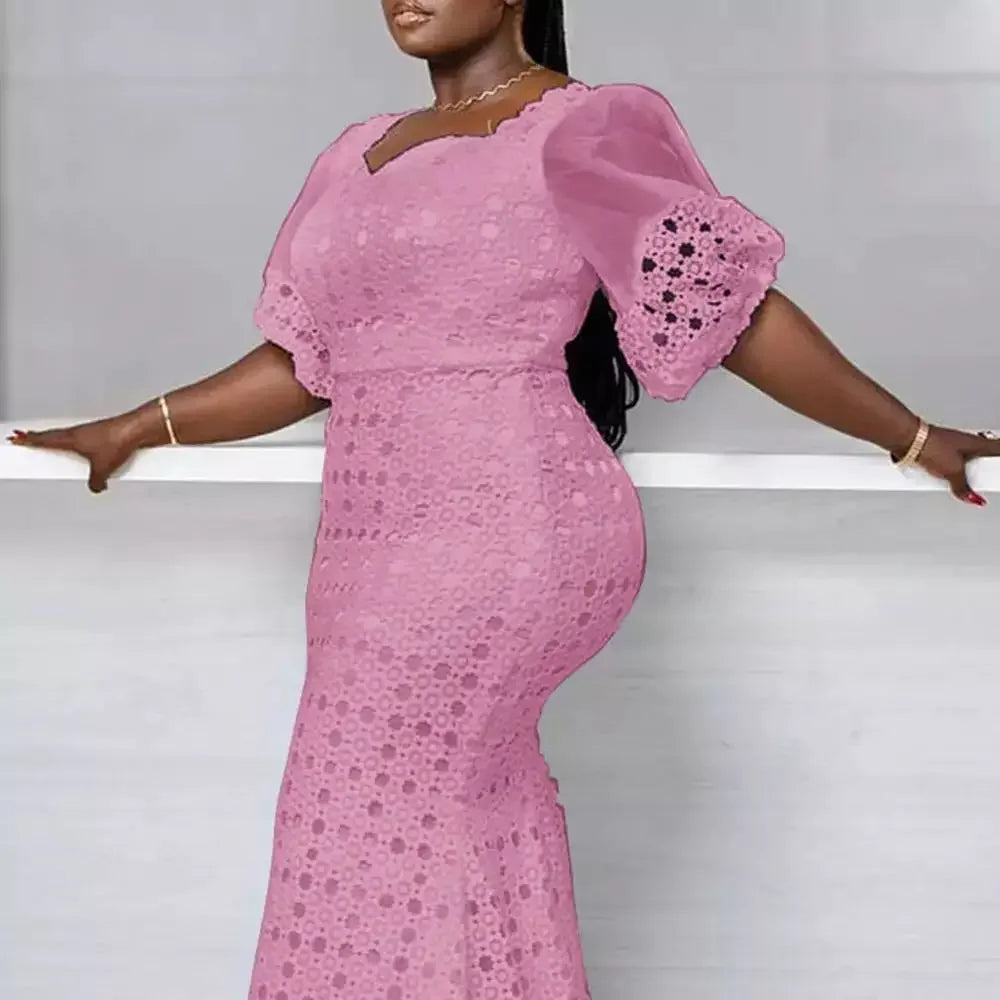 White Women Dress Bodycon Long Maxi Robe African High Waist Femme Vestiods Plus Size Dresses Black Party DInner S-5XL