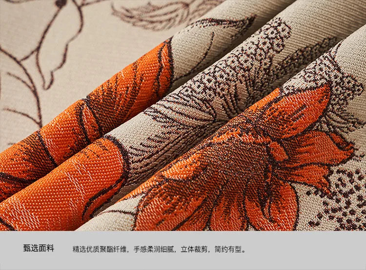 Men Suit 2 Pieces Orange Flower Pattern One Button Business Casual For Wedding Birthday Party Set Jacket And Pants