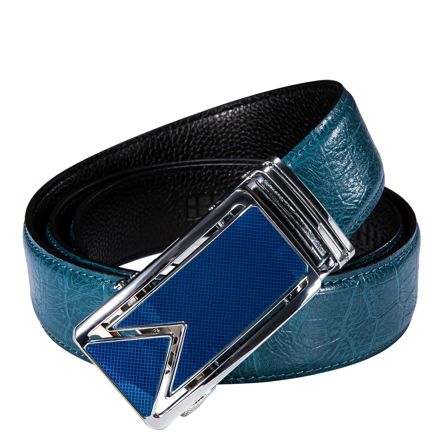 High Quality Mens Belts Black Brown Blue White Green Leather Straps Casual Gold Automatic Buckles Waistband Belt for Men Wedding