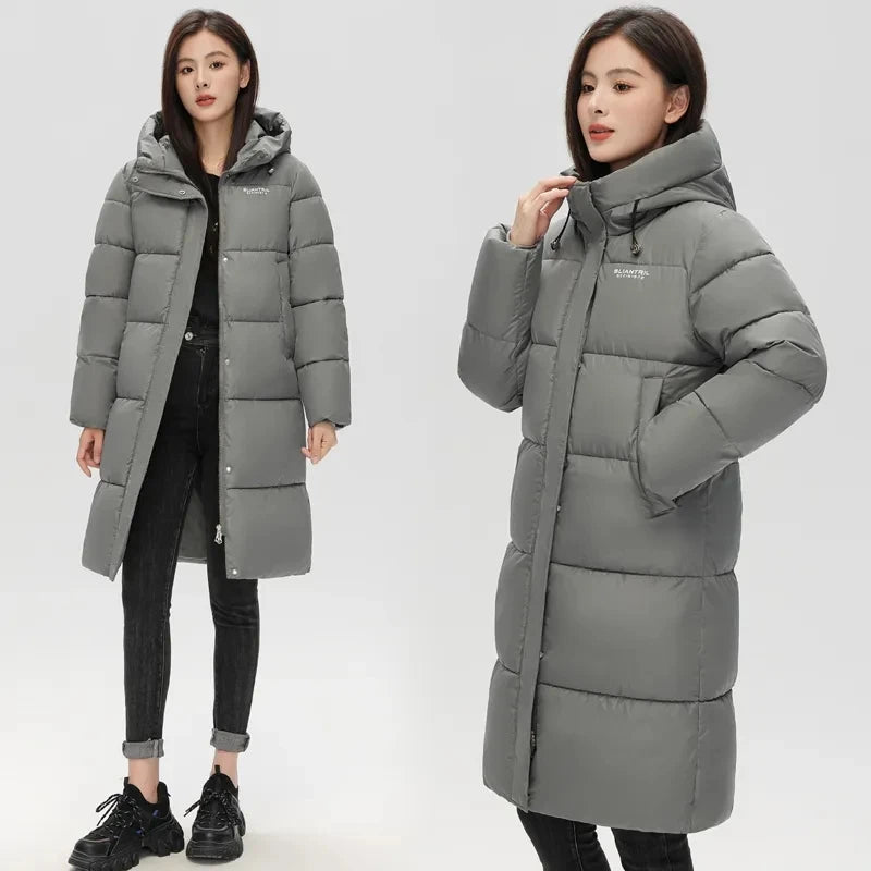 2025 New Long Winter Jacket Women Parkas Down Cotton Jackets Warm Hooded Outwear Female Thick Cold Snow Wear Coats Puffer Jacket