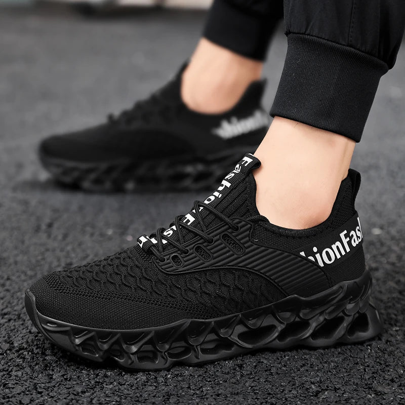 YRZL Sports Men Sneakers 2025 Breathable Mesh Running Shoes Lightweight Comfortable Walking Shoes Male Casual Outdoor Footwear