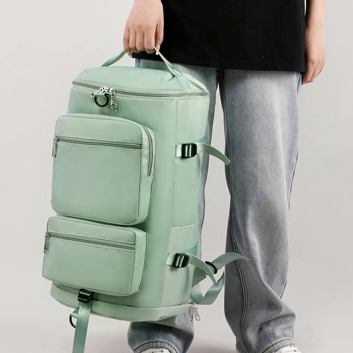 Large Capacity New Backpack Travel Bag Sports Waterproof Fitness Bag Multi Functional Single Shoulder Portable Luggage Bag