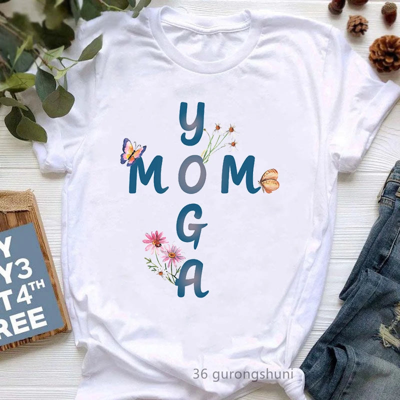 Newest Yoga Tree Print Tshirt Girls Summer Fashion Short Sleeve T Shirt Women Buddha Chakra Meditation T-Shirt Female Wholesale