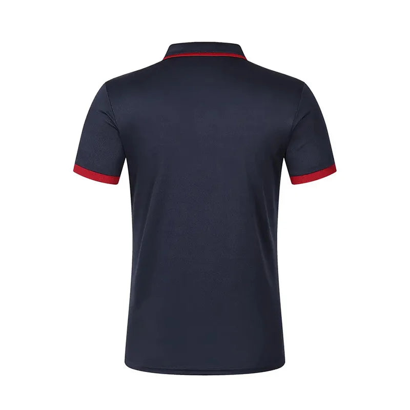 Summer Men's Short sleeved Polo Shirt Business Casual Collar T-shirt Plus Size Breathable Top European and American Plus size