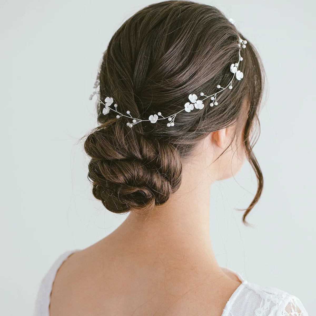 Bridal Wedding Headbands Handmade Bride Tiaras Shiny Rhinestone Flower Hairband Bridal Headpeice Hair Accessories For Women Girl