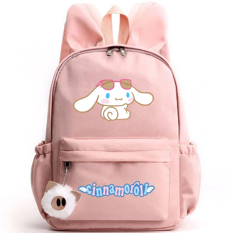 Cinnamoroll School Bags Backpack for Girl Boy Student Teenager Rucksack Women Casual Travel Rabbit Ears Mochila