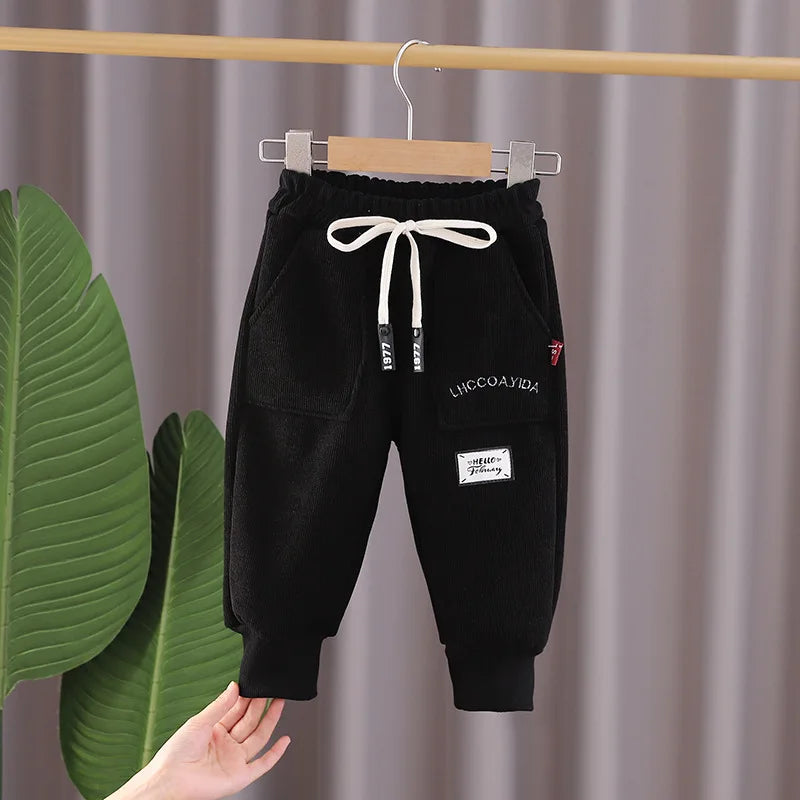 New Winter Fashion Baby Girls Clothes Children Boys Thicken Warm Pants Kids Trousers Toddler Casual Costume Infant Sportswear