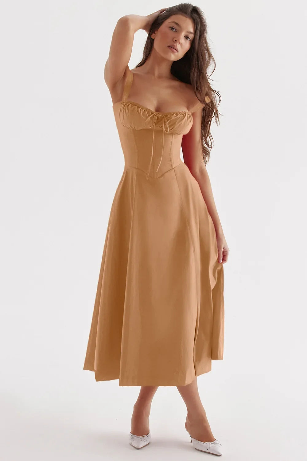 Women Beach Vacation Dress French Lazy Style Dress-Solid Color Or Printed Multi-Color Spring Summer 2025 New Arrival