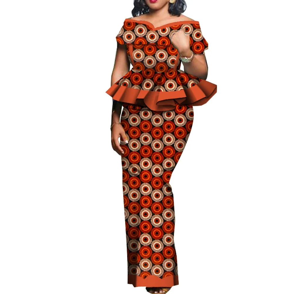 SALE!!! Party African Dress Women Skirt Sets Traditional 2 Pieces Suits Custom Made Dashiki Tops and Skirts Plus Size Clothing