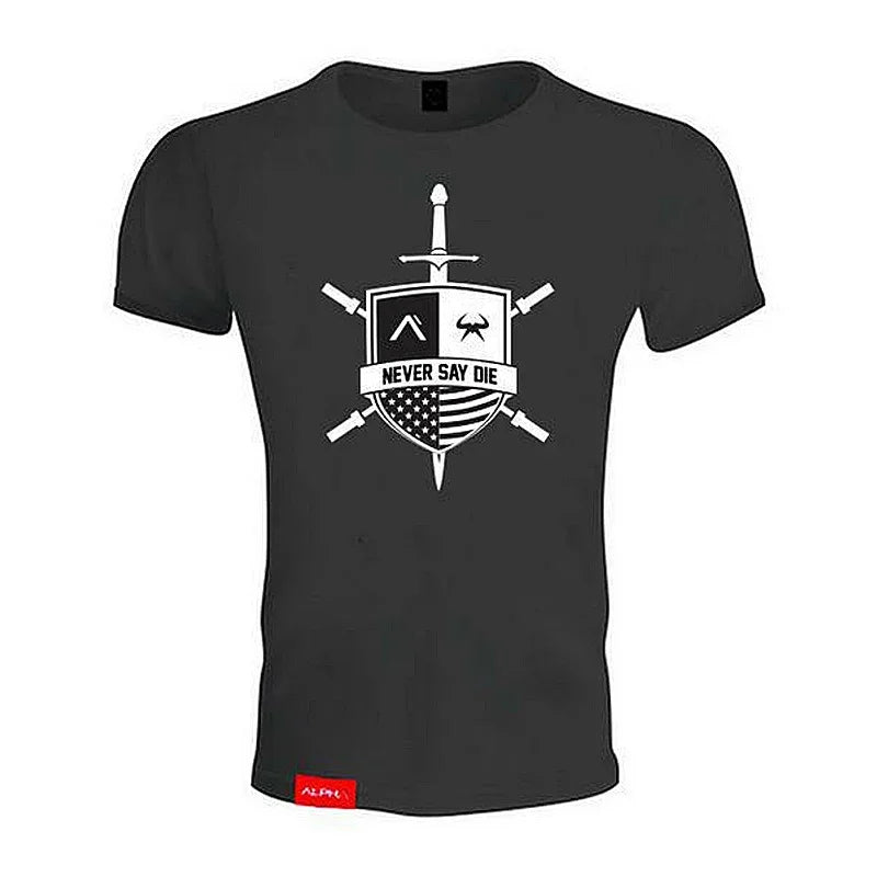 Men's Summer Skinny Short Sleeve Casual T-Shirt Male Gym Fitness Sport Running Workout Tight Tee Cotton Tops Sweatshirt Clothing