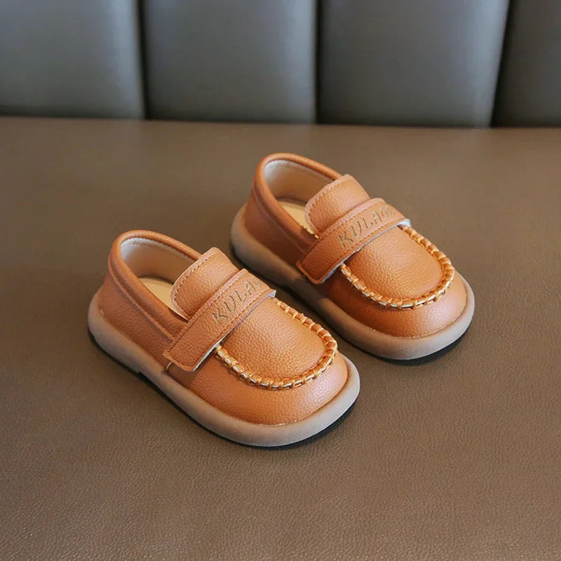 Baby Boys Casual Shoes for Wedding Party Fashion 2025 Spring Autumn Toddlers Kids Leather Shoes Slip-on Loafers Soft Flats New