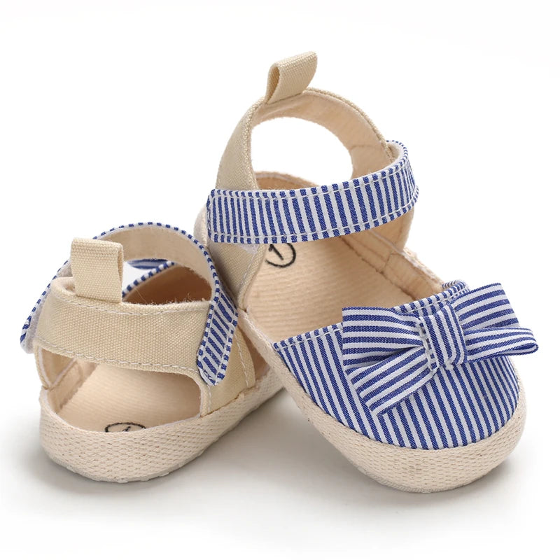 Newborn Toddler Baby Shoes Girl Baby Crib Shoes Princess Flower Bow Baby Cotton Sole First Walker Sneakers 0-18 Months
