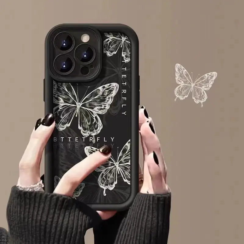 Purple Butterfly Silicone Couple Phone Case For Xiaomi Redmi 9A 9C 10 10C 12 12C K30 K40 K50 Note 10 11 12 13 Pro 5G Cover