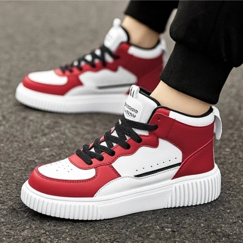 YRZL Mens Sneakers Autumn High Top Shoes Lightweight Non Slip Skatebaord Shoes Unisex Casual Sports Shoes for Man
