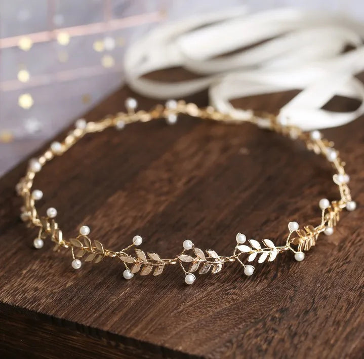 Bridal Bridesmaid Flower Girls Diamante Crystal Pearl Headband Rhinestone Wedding Prom Tiara Women Hair Accessories