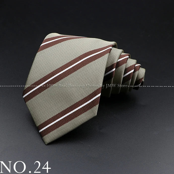 New Design Wedding Men Tie Brown Solid Striped Paisley Flower Neckties Men Business Dropshipping Groom Collar Accessories Gift