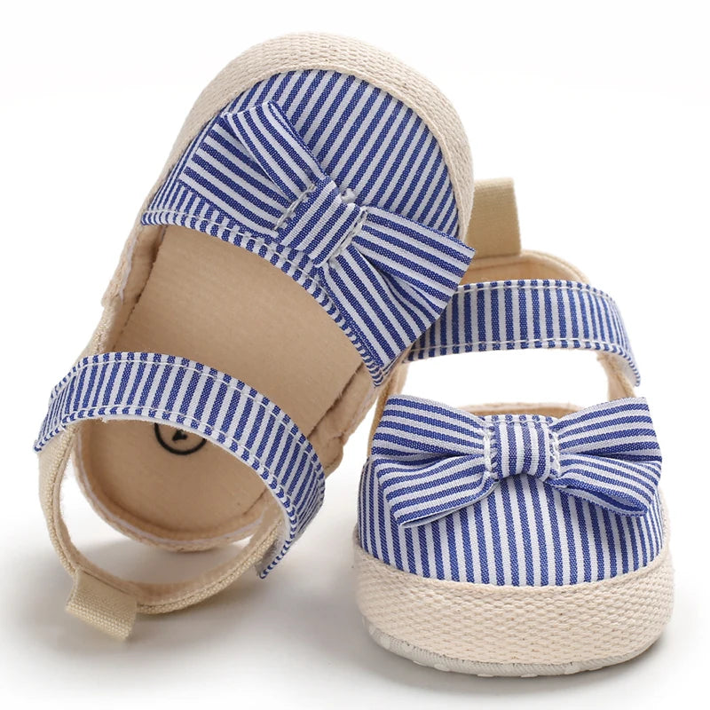 Newborn Toddler Baby Shoes Girl Baby Crib Shoes Princess Flower Bow Baby Cotton Sole First Walker Sneakers 0-18 Months