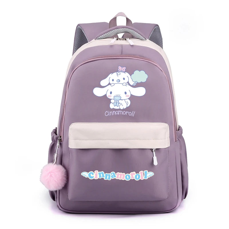 Cinnamoroll Backpack Children Girls Boy Sanrio Schoolbag Kawaii Student Back To School Rucksack Teen Kids Gift Women Travel Bags