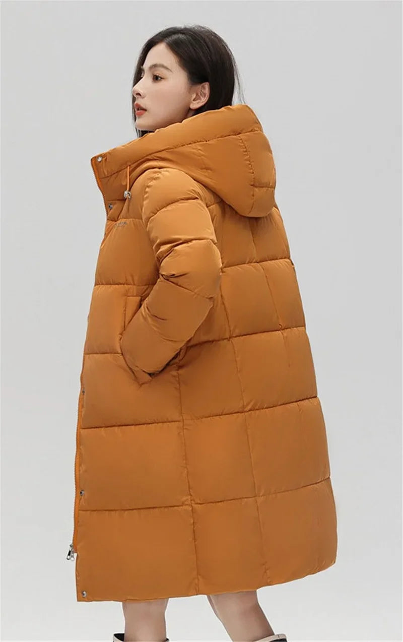 2025 New Long Winter Jacket Women Parkas Down Cotton Jackets Warm Hooded Outwear Female Thick Cold Snow Wear Coats Puffer Jacket