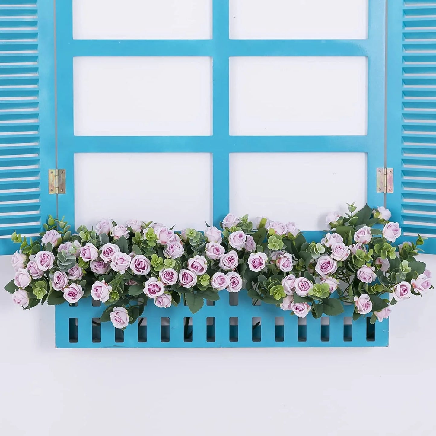 10 Heads Artificial Flower Silk Rose white Eucalyptus leaves Peony Bouquet Fake Flower for Wedding Table Party Vase Home Decor