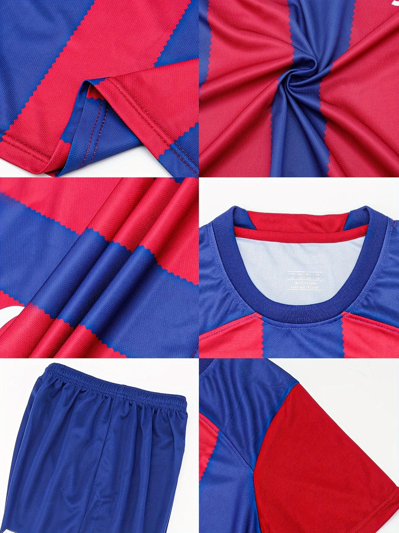 2025 Summer new children's set Retro jersey T-shirt Blazer Children's casual short sleeve T-shirt HD 3D printed breathable set