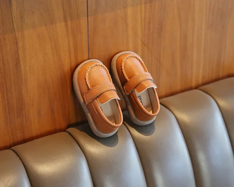 Baby Boys Casual Shoes for Wedding Party Fashion 2025 Spring Autumn Toddlers Kids Leather Shoes Slip-on Loafers Soft Flats New