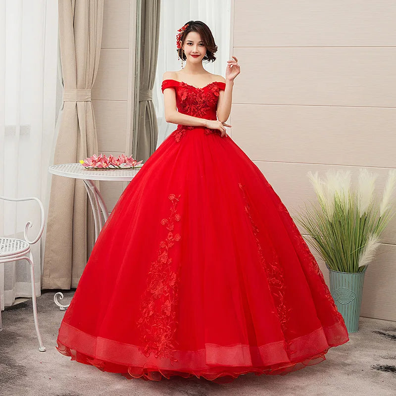 Luxury 15 Quinceanera Dresses Ball Gown Puffy Long Lace Appliques Prom Dress Customized Student Show Graduation Host Party Dress