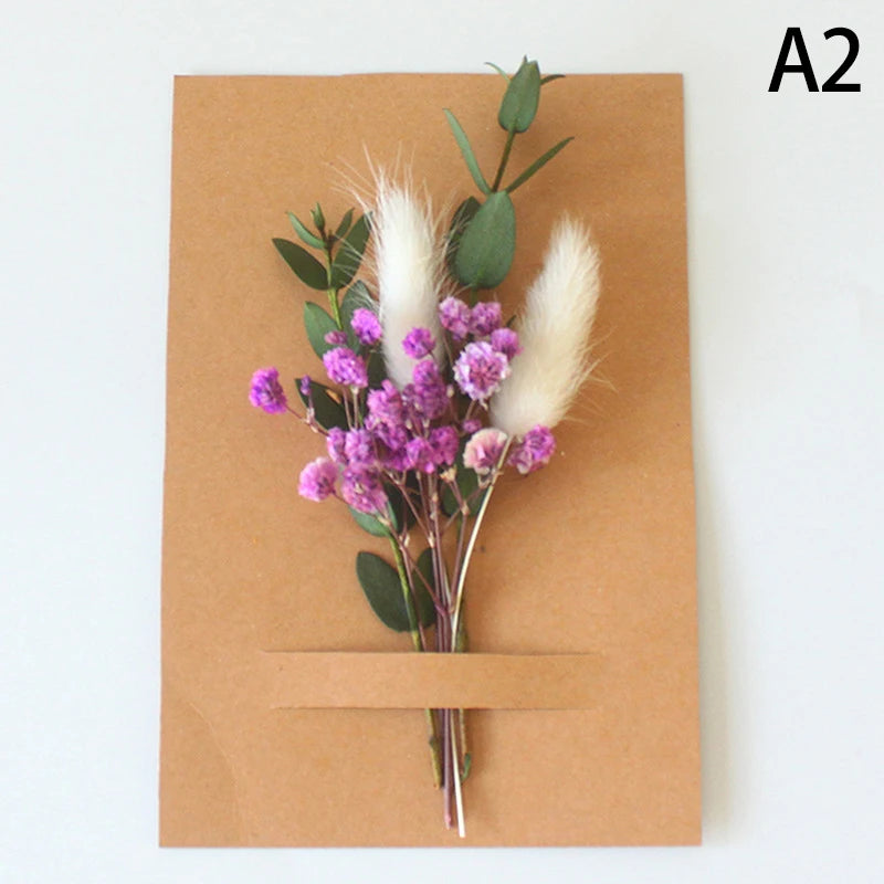 Mini Natural Dry Flowers Bouquet Bridesmaid Boutonnieres Christmas Wedding Decor Valentine's Day DIY Floral Materials