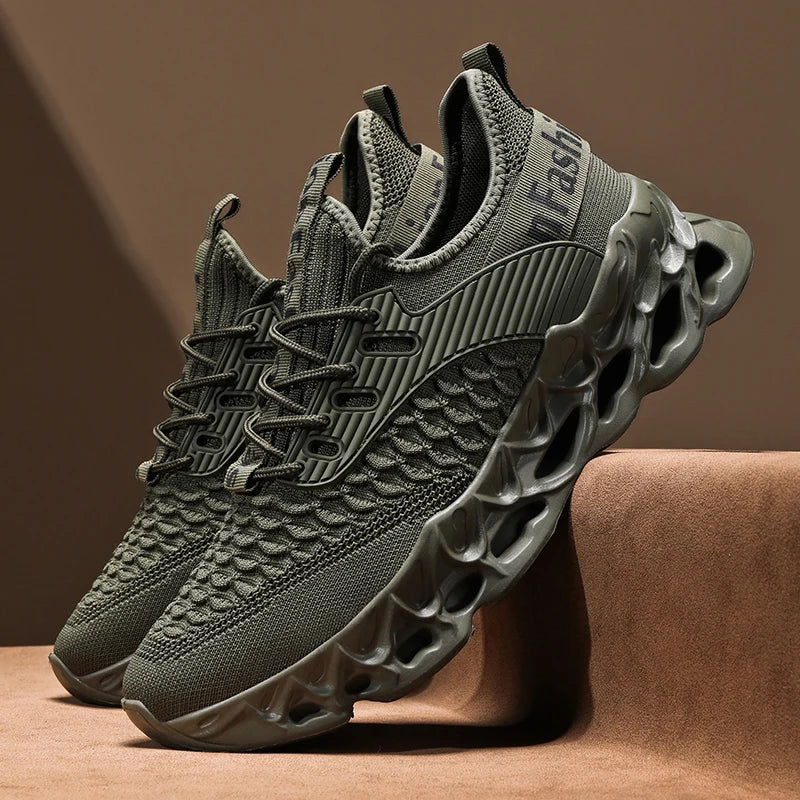YRZL Sports Men Sneakers 2025 Breathable Mesh Running Shoes Lightweight Comfortable Walking Shoes Male Casual Outdoor Footwear