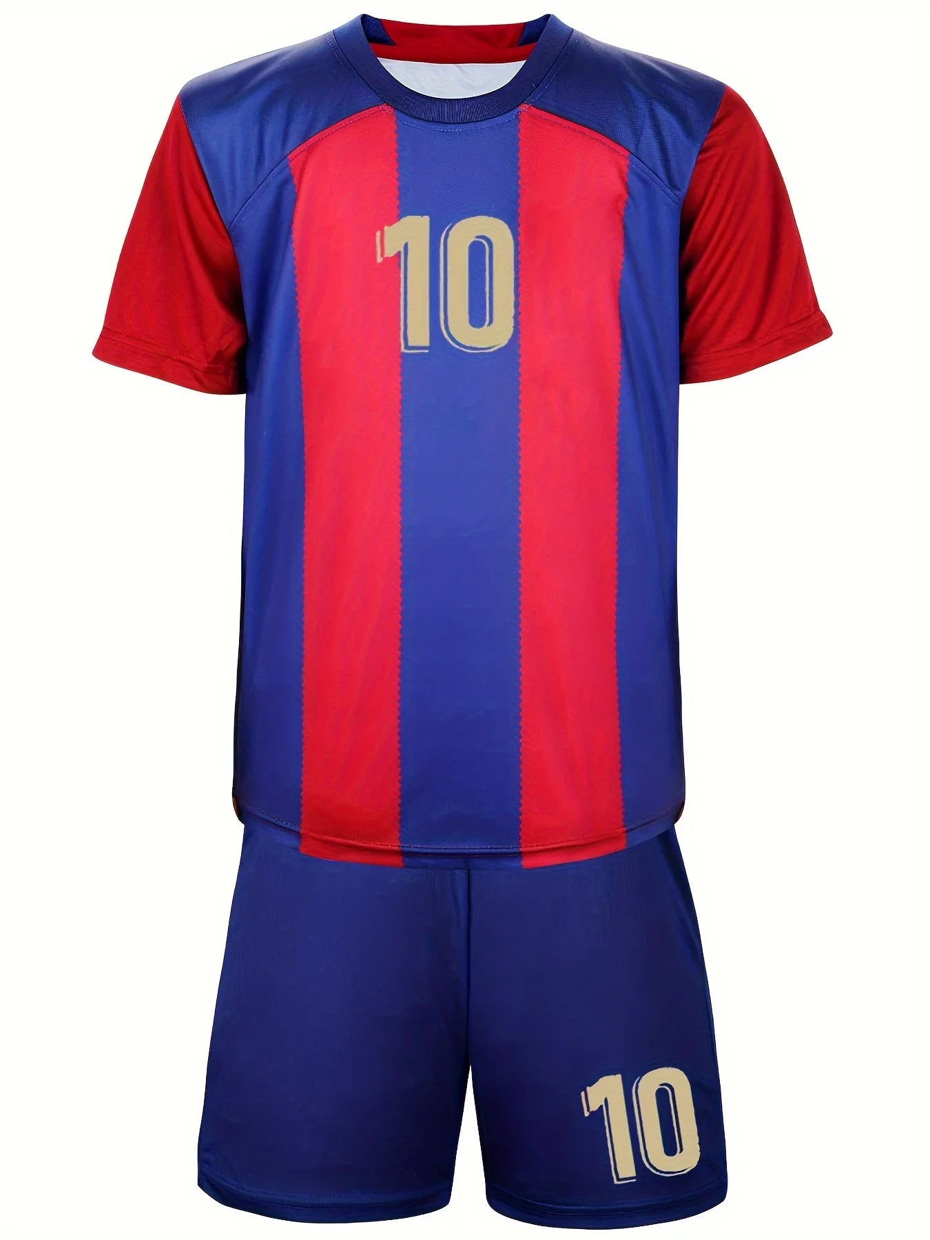2025 Summer new children's set Retro jersey T-shirt Blazer Children's casual short sleeve T-shirt HD 3D printed breathable set