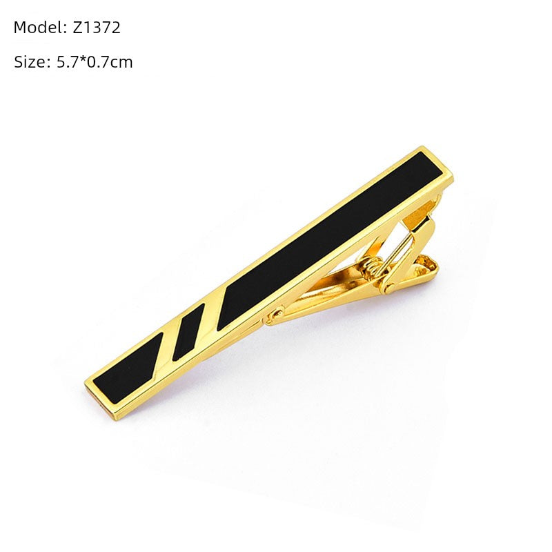 Tie Clip Male Minimalist Silver Fashion Formal Wear All-Match Tie Clip Sub Neckline Clip Laser Sculpture Laser Company Logo