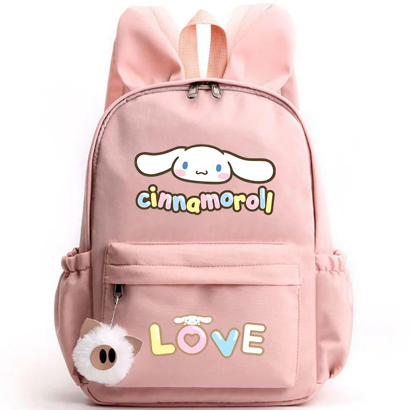 Cinnamoroll School Bags Backpack for Girl Boy Student Teenager Rucksack Women Casual Travel Rabbit Ears Mochila