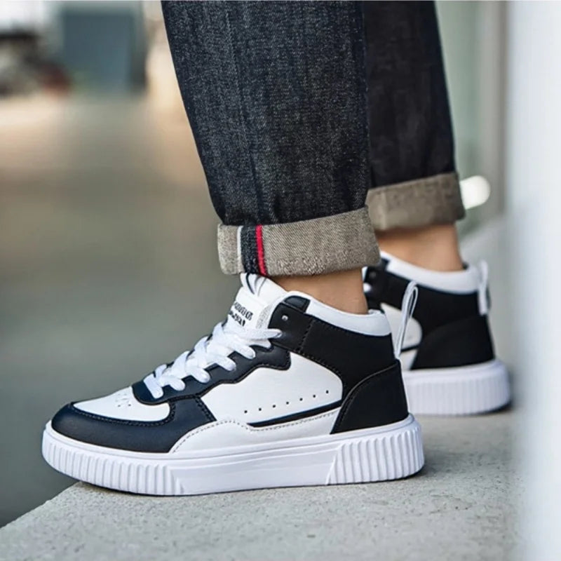 YRZL Mens Sneakers Autumn High Top Shoes Lightweight Non Slip Skatebaord Shoes Unisex Casual Sports Shoes for Man