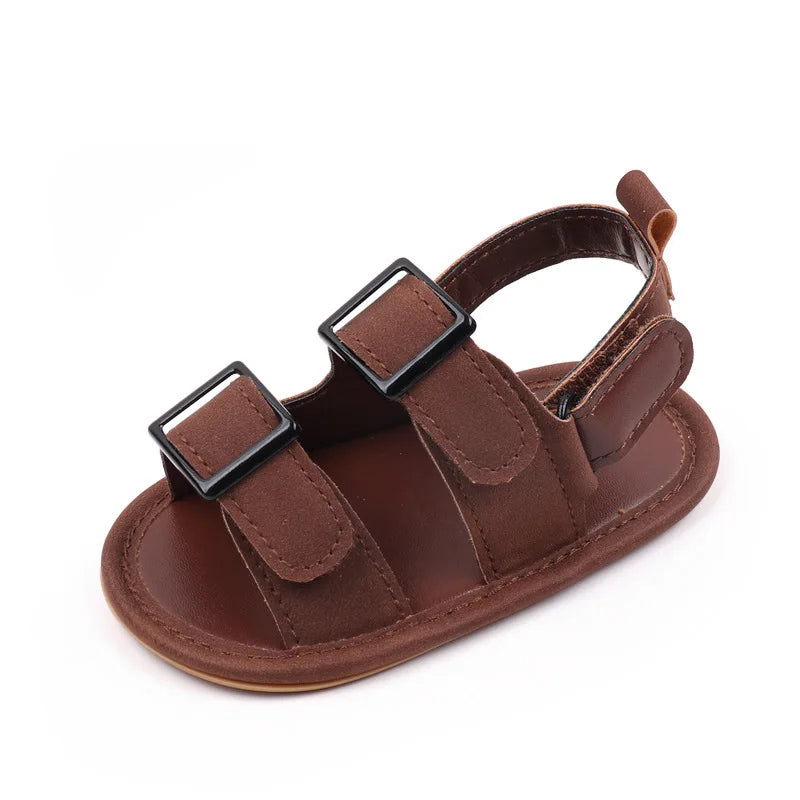 New Baby Sandals Baby Shoes Baby Boy Girl Sandals PU Soft Bottom Sole Anti-Slip Infant First Walker Crib Shoes Newborn