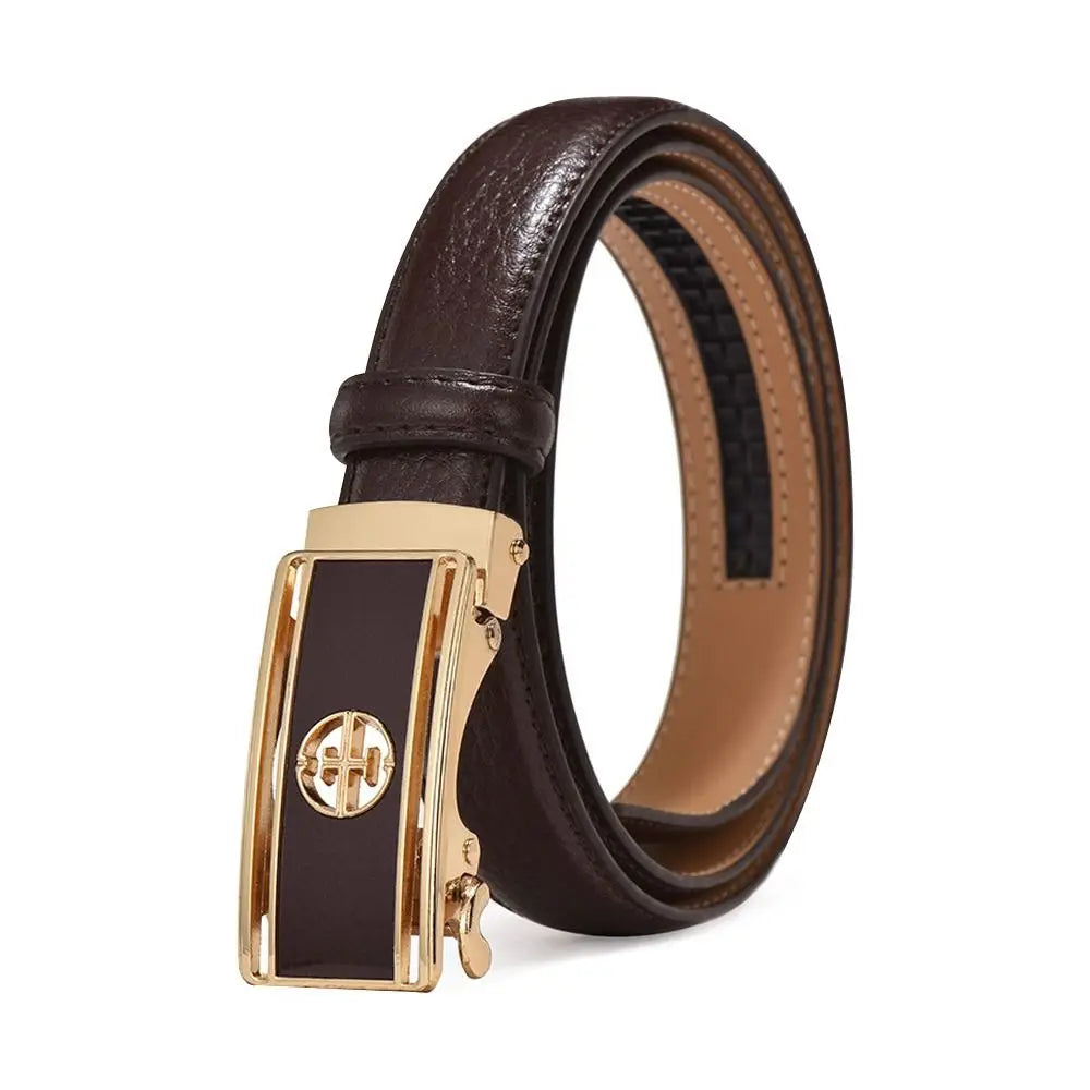 Casual Elegant Luxury Famous Designer Genuine Leather Belt Ladies Dress Belts Pants Bands Automatic Buckle Waistband