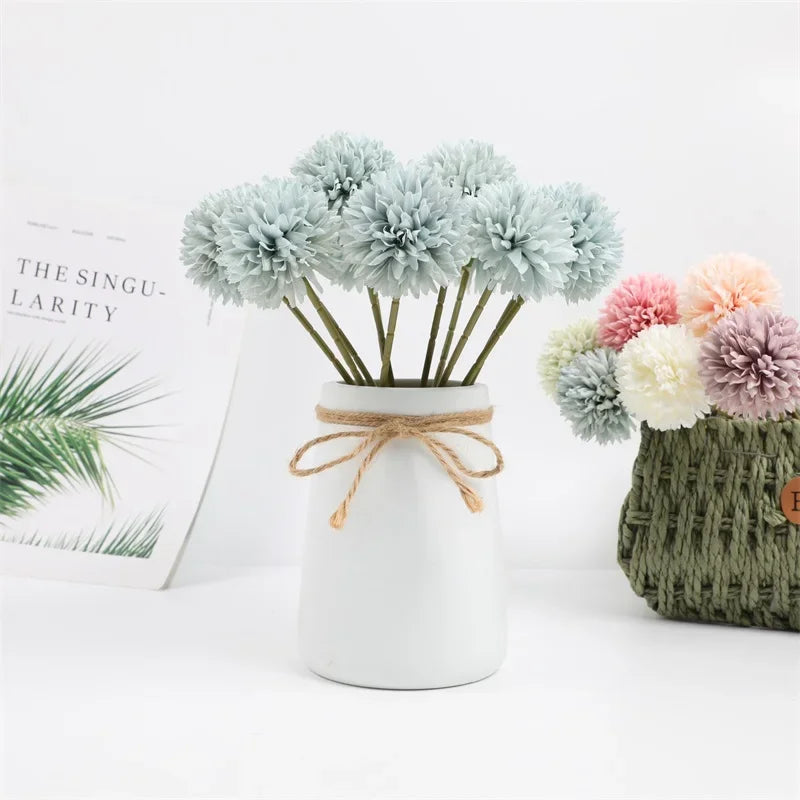 Artificial Flowers Hydrangea Bouquet Wedding Decoration Fake Flower Craft Home Room Vase Decor Accessories Center Table Ornament